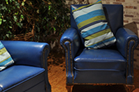 De zithoek van het logement In de Vlaamse Ardennen